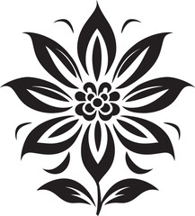 Clean Artistic Whirl Simple Black Vector Whimsical Handcrafted Bloom Black Vector Icon