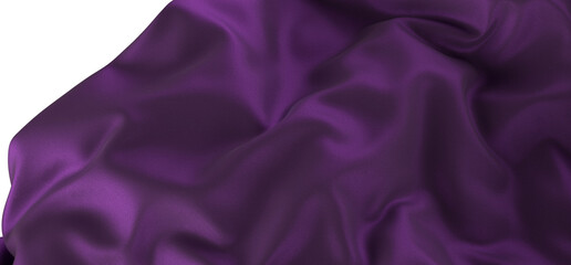 Flowing purple cloth background, 3d rendering.