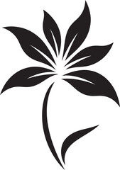 Fototapeta na wymiar Clean Artistic Whirl Simple Black Emblem Whimsical Handcrafted Bloom Vector Icon Design