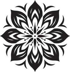 Fototapeta premium Graceful Petal Design Simple Artistic Vector Sleek Floral Composition Black Hand Drawn Icon