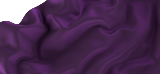Flowing purple cloth background, 3d rendering.