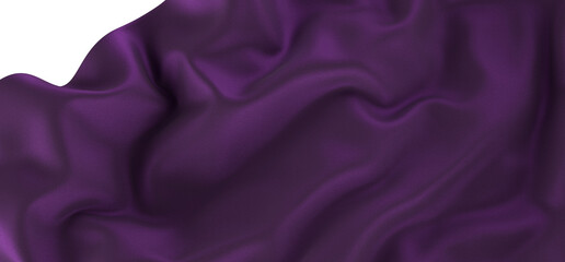 Flowing purple cloth background, 3d rendering.