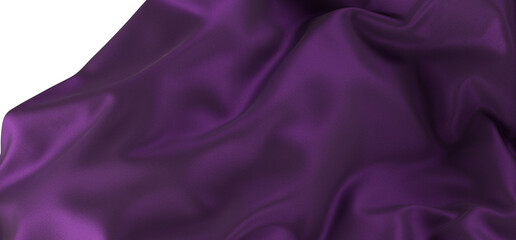 Flowing purple cloth background, 3d rendering.
