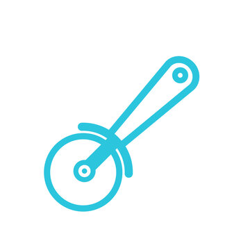 Pizza cutter. From blue icon set.
