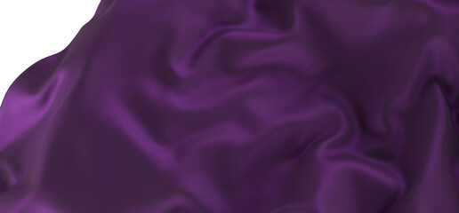 Flowing purple cloth background, 3d rendering.