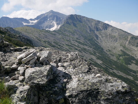 Musala - the highest peak in the Rila Mountains in Bulgaria