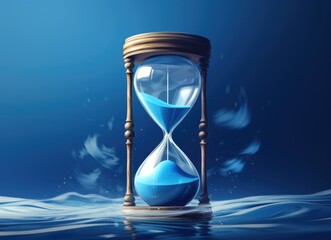 Hourglass is sand of time age