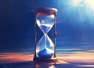 Hourglass is sand of time age