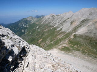 Fototapeta na wymiar Koncheto ridge in the Pirin Mountains in Bulgaria