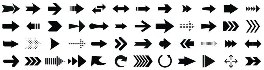 Arrows big black set icons. Arrow icon. Arrow vector collection. Arrow. Cursor. Modern simple arrows. Vector illustration. arrow vector.