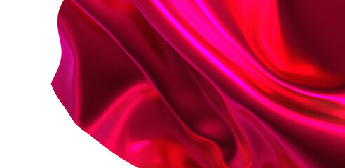 Smooth elegant purple cloth on grey background