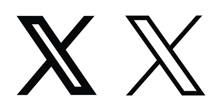 x logo . twitter new logo . x icon symbol. twitter new sign