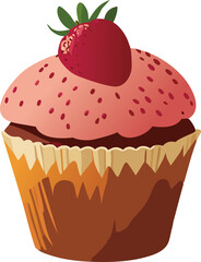 muffin isolated on white background