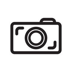 camera icon logo illustration. Vector graphics. minimalistic camera icon