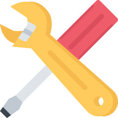 design vector image icons wrench screwdriver