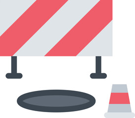 design vector image icons barrier cone