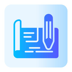 Obraz premium blueprint gradient icon