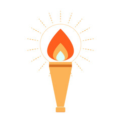 Burning olympic Flame Torch Illustration of symbol of Olympic Games and Competitions