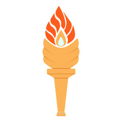Burning olympic Flame Torch Illustration of symbol of Olympic Games and Competitions