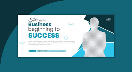 Creative Modern Professional Corporate Business Social Media Facebook Cover and Web Banner Template Design