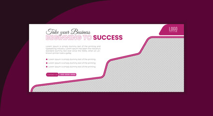 Minimal Corporate Business Social Media Facebook Cover and Web Banner Design