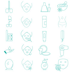 Beauty  Icon in Vector Format. All Are 20 Icons. EPS Vector Template