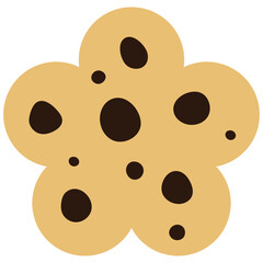 Chocolate chip cookies cartoon. Vector illustration.	