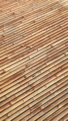 old brown tone bamboo plank floor texture for background.
