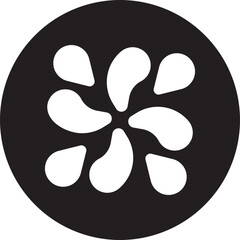 water splash glyph icon