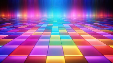 rainbow disco floor