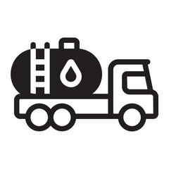 water truck glyph icon