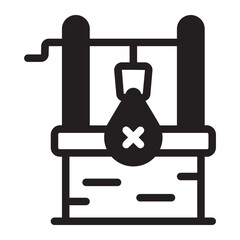 water well glyph icon