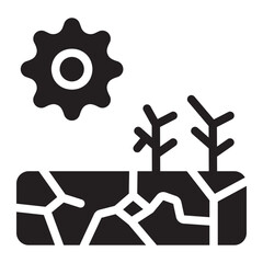 drought glyph icon
