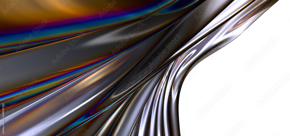 Poster chromatic dreamscape: immerse yourself in a 3d mosaic of colors