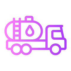 water truck gradient icon