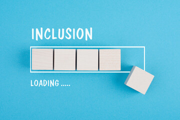 Inclusion loading, diversity, equity and human rights, fairness and respect, no discrimination and...