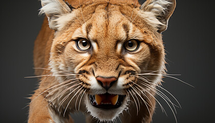 Obraz premium Majestic tiger staring, fierce aggression in its wild, nature generated by AI