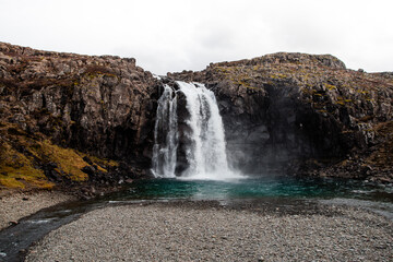 Obraz premium Fossfjordur in Westfjords, Iceland. May 2023