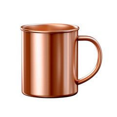 Copper Enamel Mug Mockup isolated on transparent background, PNG, Stainless Steel 