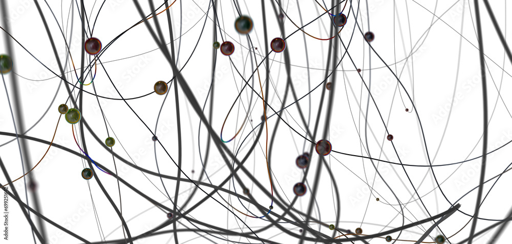 Poster Global network background. Connecting triangles. Globe of the earth. abstract planet in space. 3d rendering