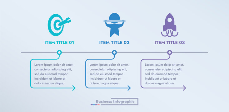 This infographic image features a modern and minimalistic design that illustrates an information process or sequence of events in a business. For presentations, websites or brochures.