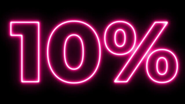 Pink Neon 10 Percent Animation.

