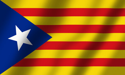 Powiewająca Flaga Katalonii © Arkadiusz