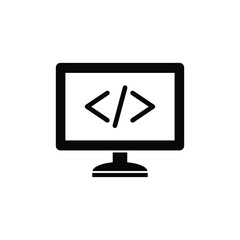 programming coding icon vector Programmer, coder icon, software sign