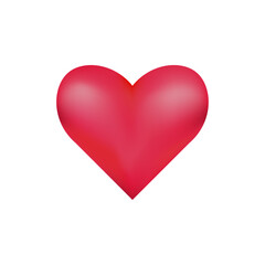 Glossy Red Heart Vector Illustration