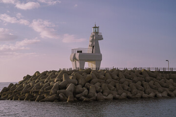 Horse shaped lighthouse in jeju island, South Korea. 