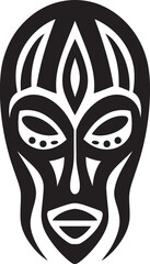 Intricate Visions Vector African Mask Sacred Threads Iconic Tribal Vector