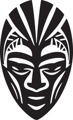 Intricate Visions Mask Vector Icon Sacred Impression African Tribal Icon