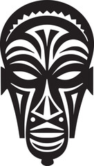 Ritual Visage African Tribal Mask Vector Logo Sacred Identity Iconic Tribal Mask Emblem