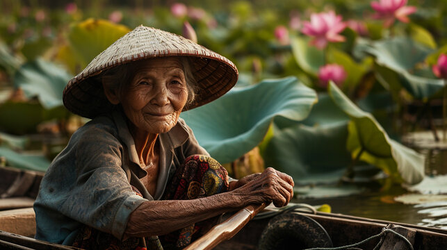 recolectoras de nenúfares de Mekong